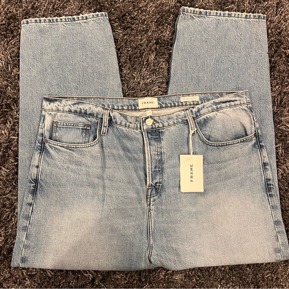 🌺NWT FRAME SLOUCHY STRAIGHT DENIM JEANS SIZE 34/18🌺 - Picture 2 of 8
